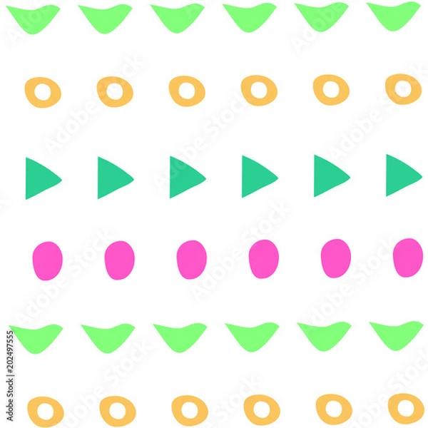 Obraz Handdrawn seamless pattern collection. Simple texture for backround, fabric or other types of design.