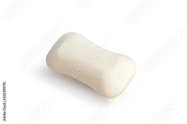 Fototapeta Fresh soap isolated on white background