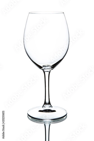 Fototapeta empty wineglass isolated
