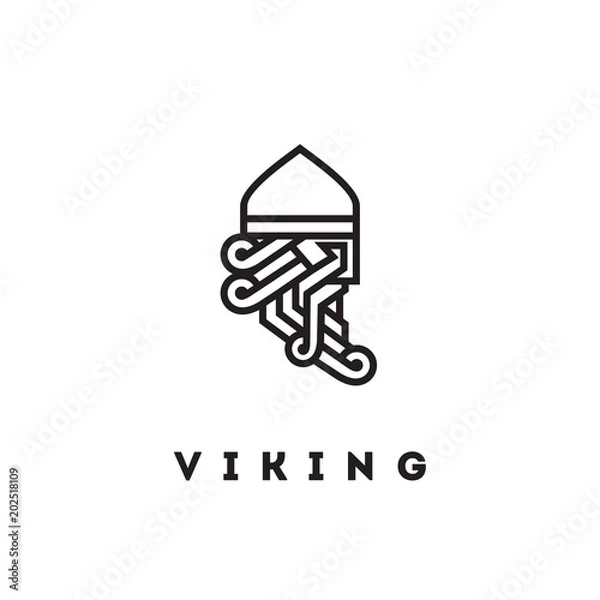 Obraz Viking vector Head