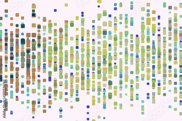 Fototapeta Color abstract mixed pattern generative art background. Geometric, repeat, vector & template.