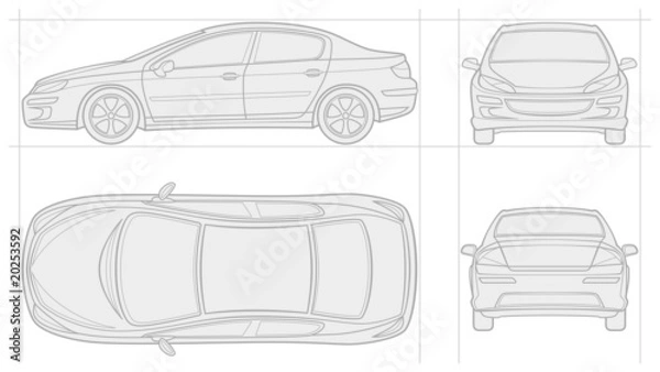 Fototapeta Car scheme