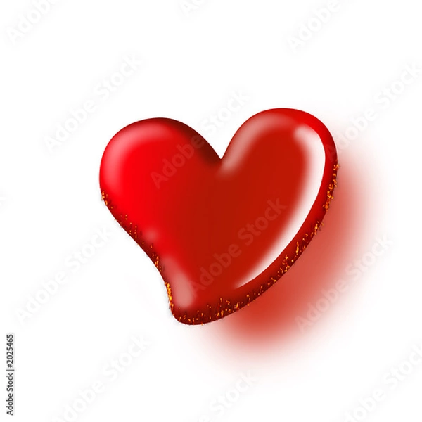 Fototapeta heart and fire