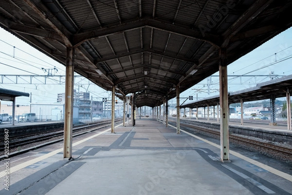 Fototapeta 駅にて