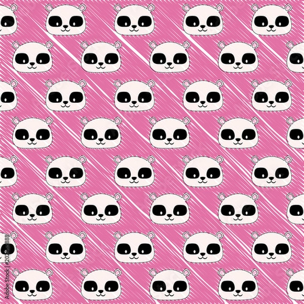 Fototapeta colorful background of cute raccoons design, vector illustration