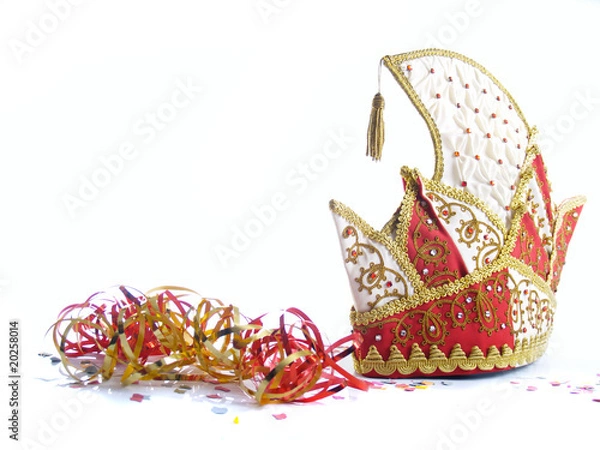 Obraz german jesters hat and party blower