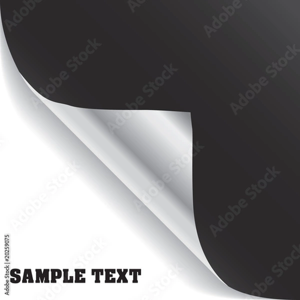 Obraz Vector black page corner