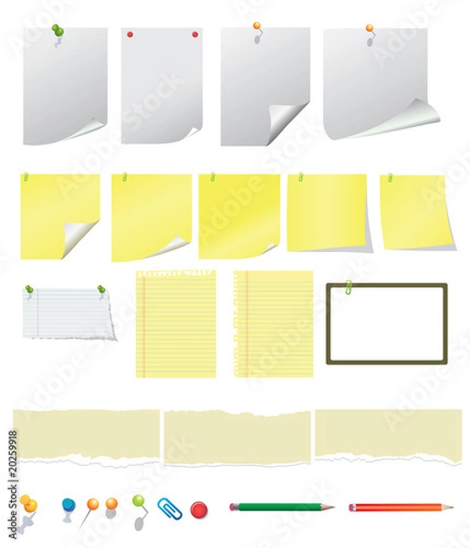 Obraz Notatki i rozryte papiery