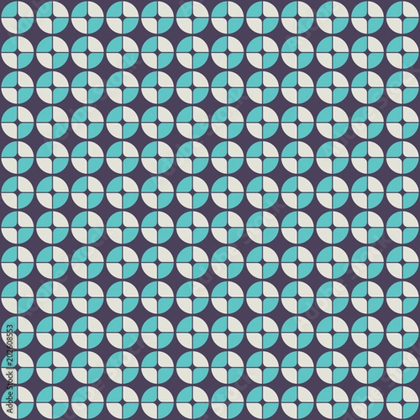 Fototapeta Abstract geometric pattern in retro style.