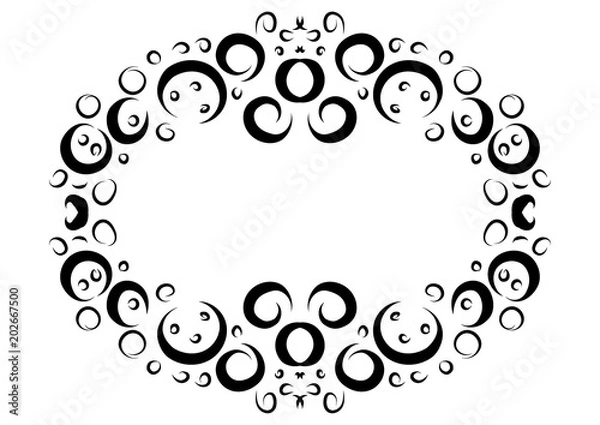 Fototapeta frame oval bubble circle line