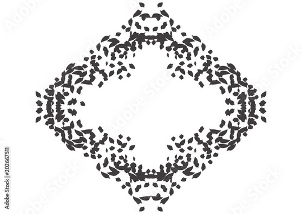 Fototapeta frame kvadrat line simple leaf