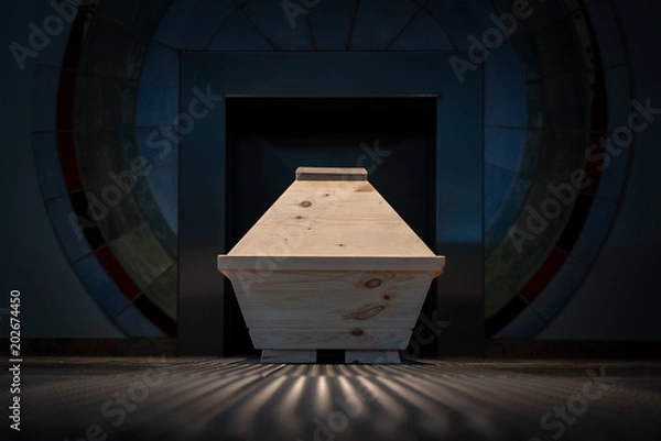 Obraz Trumna w krematorium