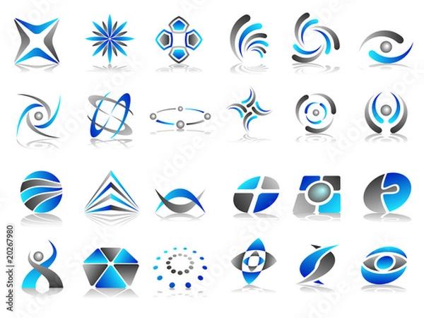 Obraz Vector Abstract Logo Icon Design Set