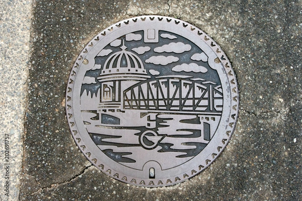 Fototapeta マンホールの蓋
