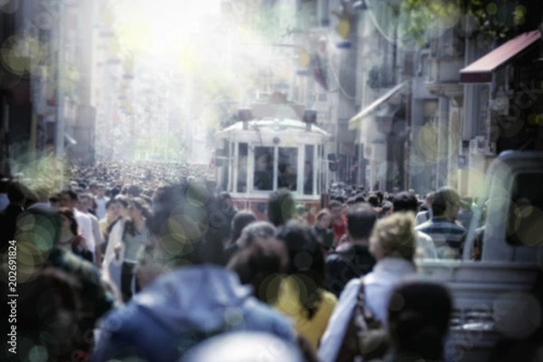 Obraz people walking in rush hour