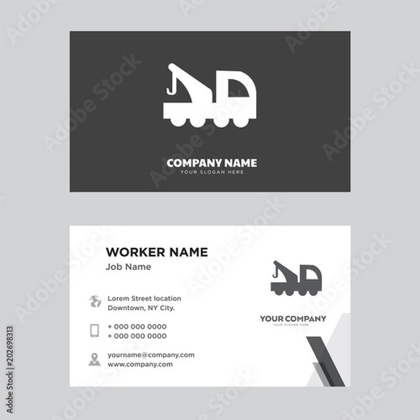 Obraz tow truck business card design