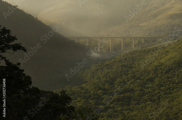 Fototapeta Bridge over the valley