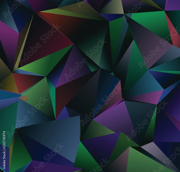 Fototapeta Vector low poly template. Creative abstract illustration with gradient. Triangular pattern for your business design.