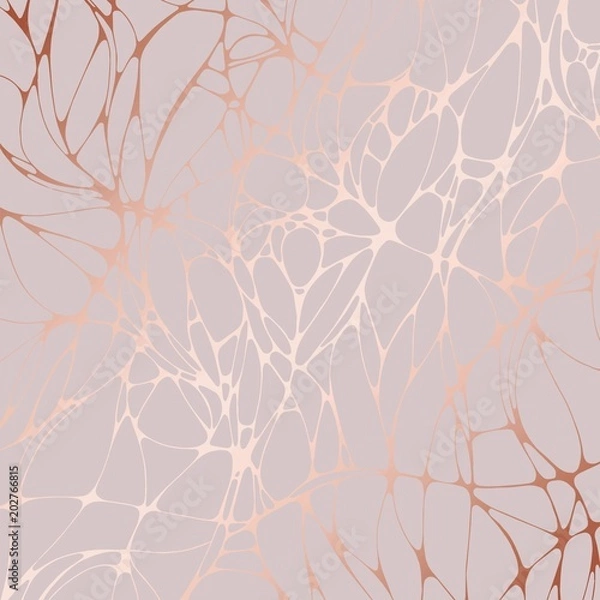 Fototapeta Rose marble. Abstract vector pattern with rose gold imitation. Decorative background for the design