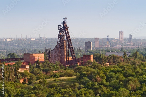 Obraz Industrial view of iron ore mine. Krivoy Rog, Ukraine