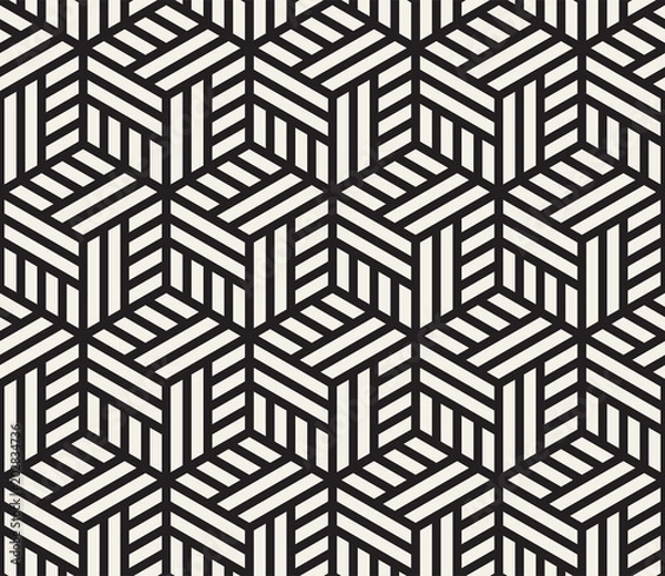Fototapeta Vector seamless pattern. Modern stylish abstract texture. Repeating geometric tiles