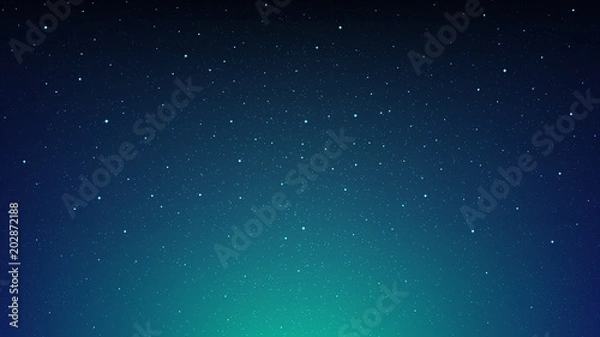 Obraz Noc świeci gwiaździste niebo, niebieskie tło z gwiazdami, kosmos