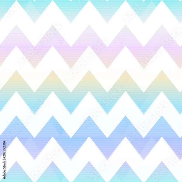 Obraz Rainbow zigzag seamless pattern