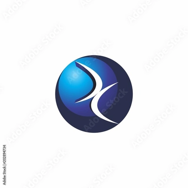 Fototapeta circle logo design for company, unity, web, and element
