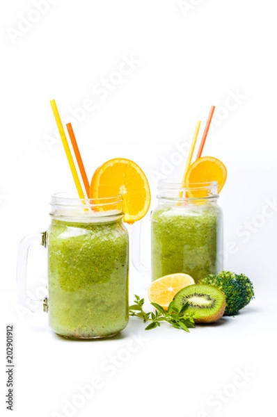Obraz Kiwi smoothie in a jar