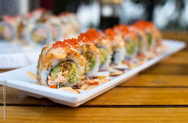 Obraz Sushi rolls on a plate