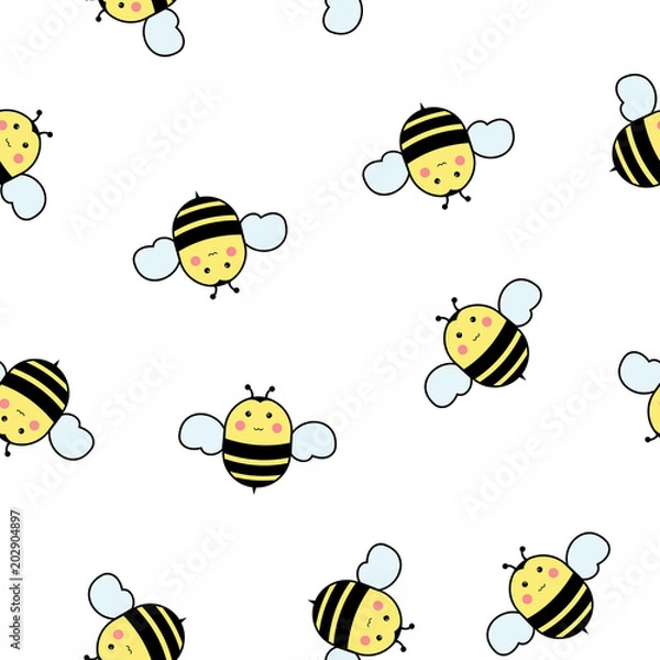 Obraz seamless pattern with bees