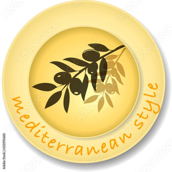 Fototapeta Button Olive mediterranean style