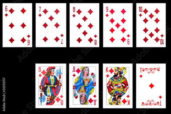 Fototapeta Set of playing card isolated