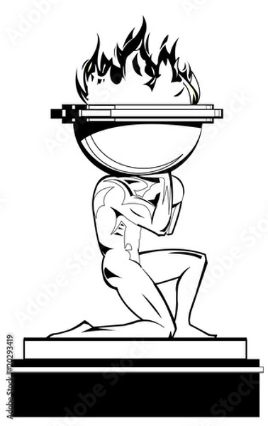 Fototapeta Prometheus carrying fire