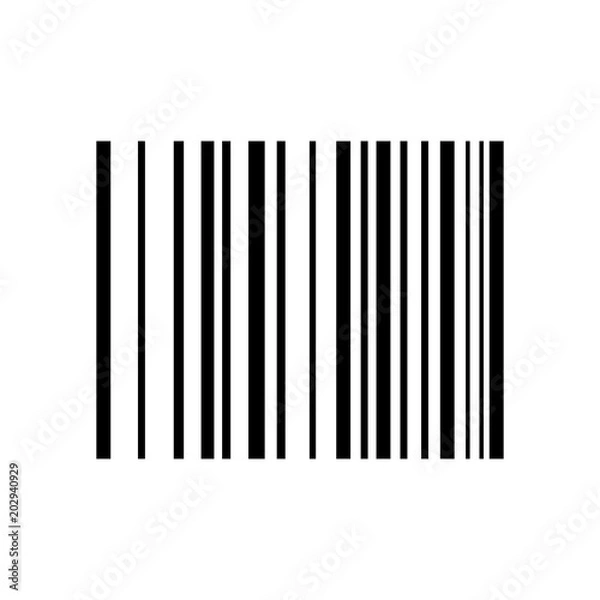 Fototapeta Barcode icon (flat design)