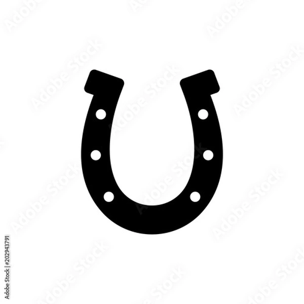 Fototapeta horseshoe icon. Flat illustration vector icon for web