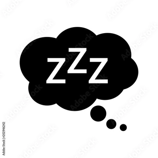 Obraz Sleep icon comic bubble zzz vector illustration