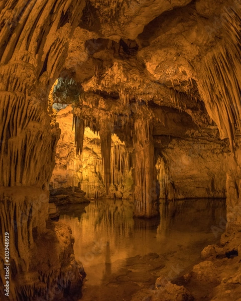 Fototapeta Inside the Nettuno cave in Sardinia