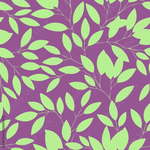 Obraz Elegance seamless leaves pattern