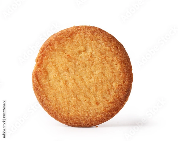 Obraz butter cookie on white background
