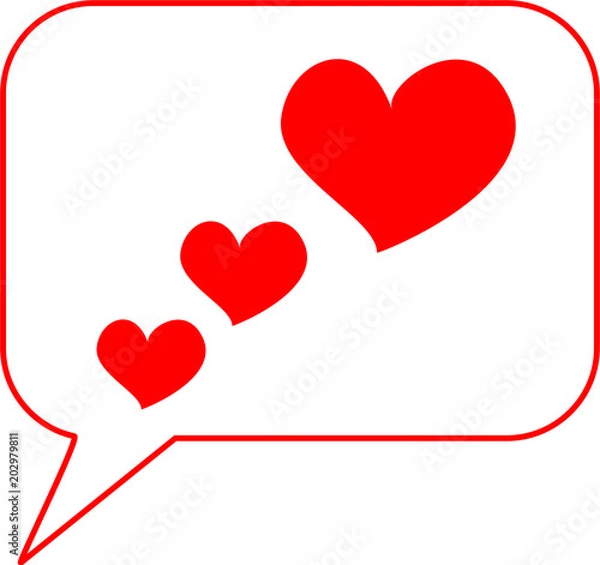 Fototapeta message with hearts