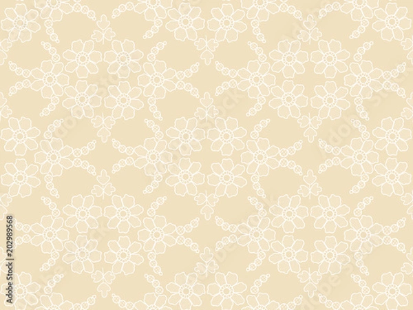 Fototapeta Floral lace pattern