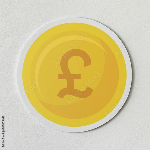 Fototapeta Pound sterling currency exchange icon