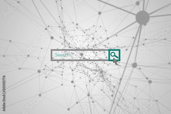 Fototapeta Search engine  against black lines on grey background