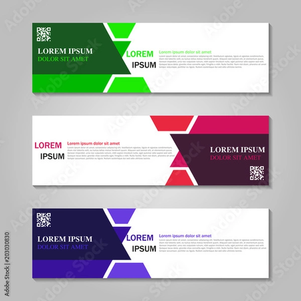 Obraz Vector abstract design web banner template. Web Design Elements - Header Design. 