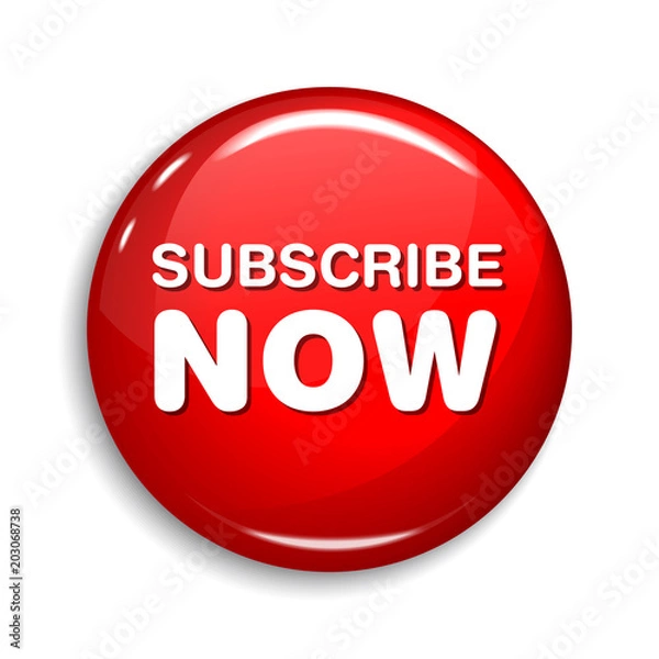 Fototapeta Subscribe Now Round Vector Web Element Circular Button Icon Design