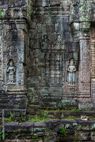 Obraz Tempelfiguren in Angkor Wat