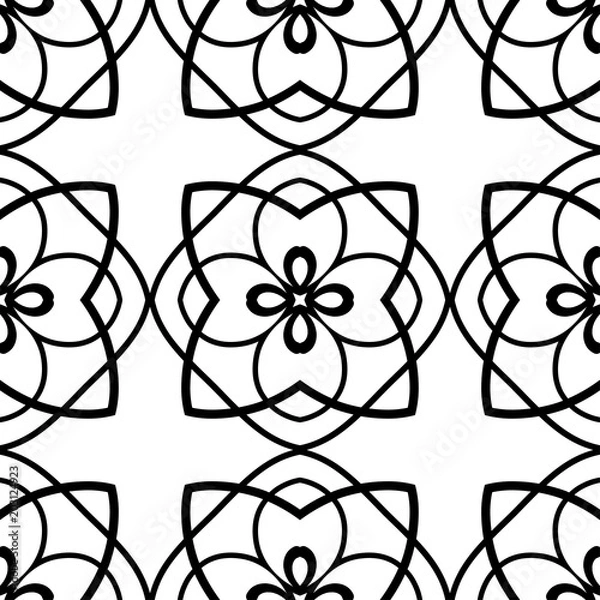 Fototapeta Retro ornamental seamless pattern. Vintage template for design