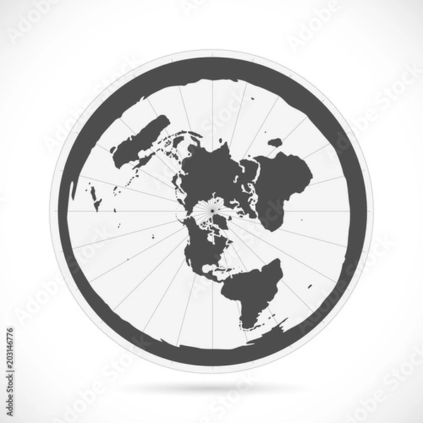 Obraz Flat Earth Map Illustration