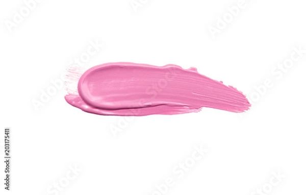 Fototapeta Foundation color sample smeared on white background